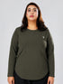 EmpowerFit Performance Top in Olive ( Plus Size )