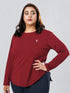 EmpowerFit Performance Top in Red ( Plus Size )