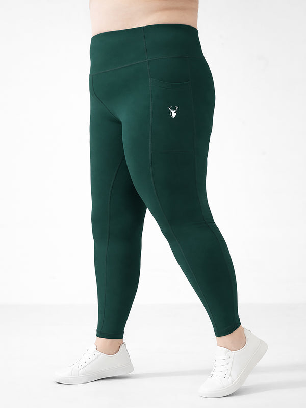 Forest Green Pocket Legging (Plus Size)