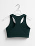 Performance Fixed Padded High Support Sports Bra in Forest Green