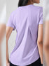 Leera Motion Pleat Performance Tee in Lilac