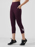 Traction maroon Pocket Capri Legging in Cloud Compression