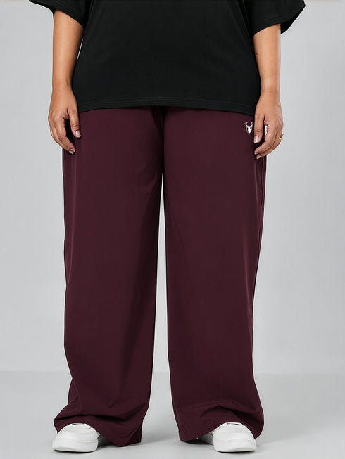 Comfort Core High Rise Jogger in Maroon ( PLUS SIZE )