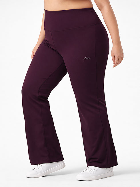 Active Flare Legging In Maroon ( Plus size )