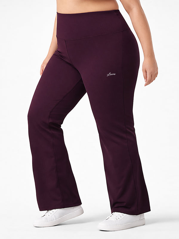 Active Flare Legging In Maroon ( Plus size )