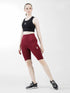 Leera Maroon Compression Shorts