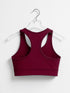 Performance Fixed Padded High Support Sports Bra in Light Maroon