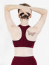 Performance Fixed Padded High Support Sports Bra in Light Maroon
