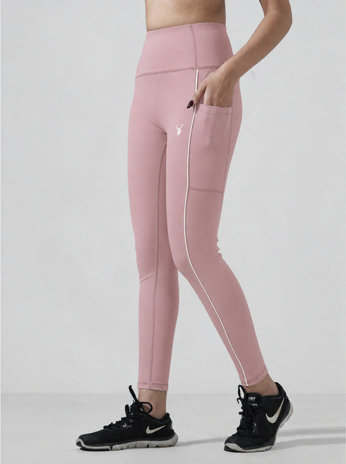 Tea Pink Motion Pocket Legging in Cloud Compression