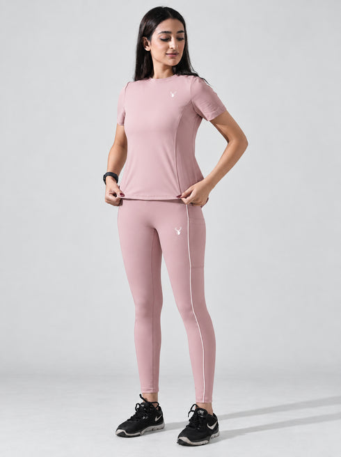 Tea Pink Motion Pocket Legging in Cloud Compression