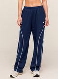 AeroArc Wide-Leg Lightweight Joggers in Navy Blue