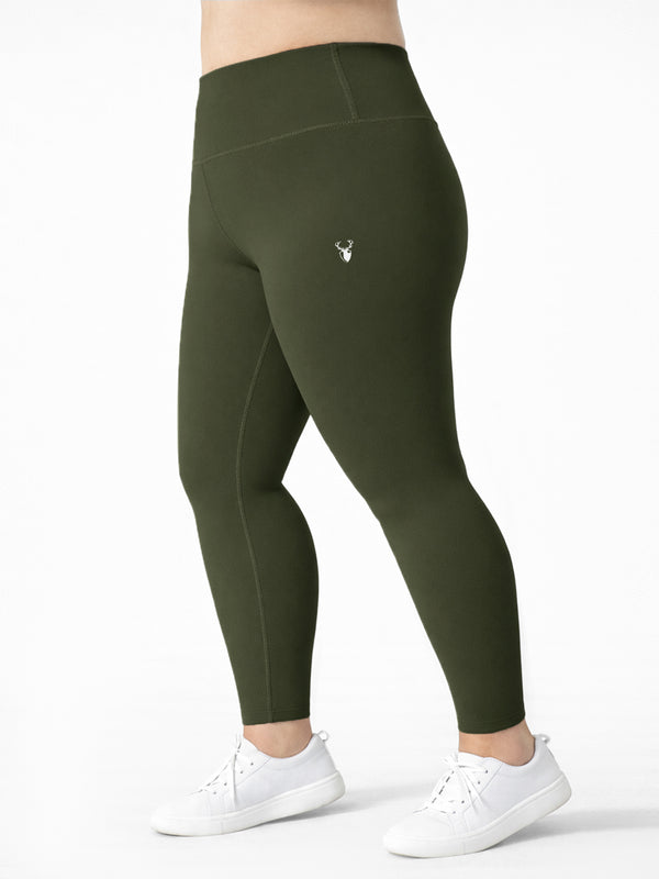 Leera Basic Legging in Olive (Plus Size)