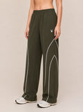 AeroArc Wide-Leg Lightweight Joggers in Olive