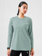 District Loose Fit Long Top in Opal Green