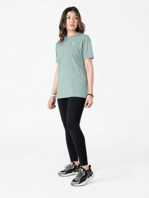 Vita Loose Fit Long Top in Opal Green