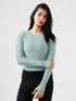 Leera Performance Fitted Tee in Opal Green