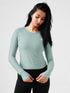 Leera Performance Fitted Tee in Opal Green