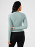 Leera Performance Fitted Tee in Opal Green
