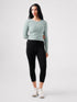Leera Performance Fitted Tee in Opal Green