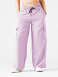 Modest Straight Fit Cargo Joggers in Lilac