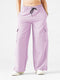 Modest Straight Fit Cargo Joggers in Lilac