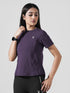 Leera Motion Pleat Performance Tee in Plum