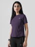 Leera Motion Pleat Performance Tee in Plum