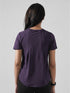 Leera Motion Pleat Performance Tee in Plum