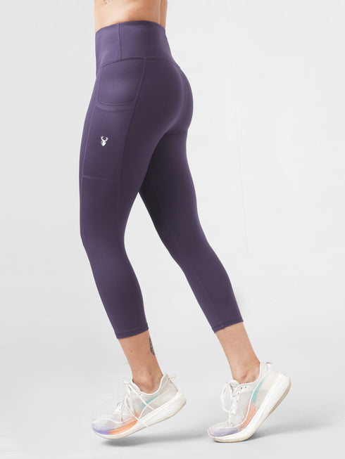 Leera Purple Pocket Capri legging