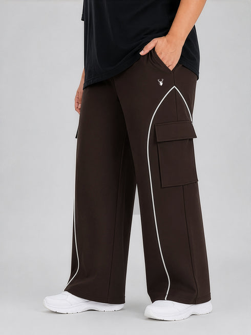 Recalibrate Cargo Joggers in Chocolate Brown ( PLUS SIZE )