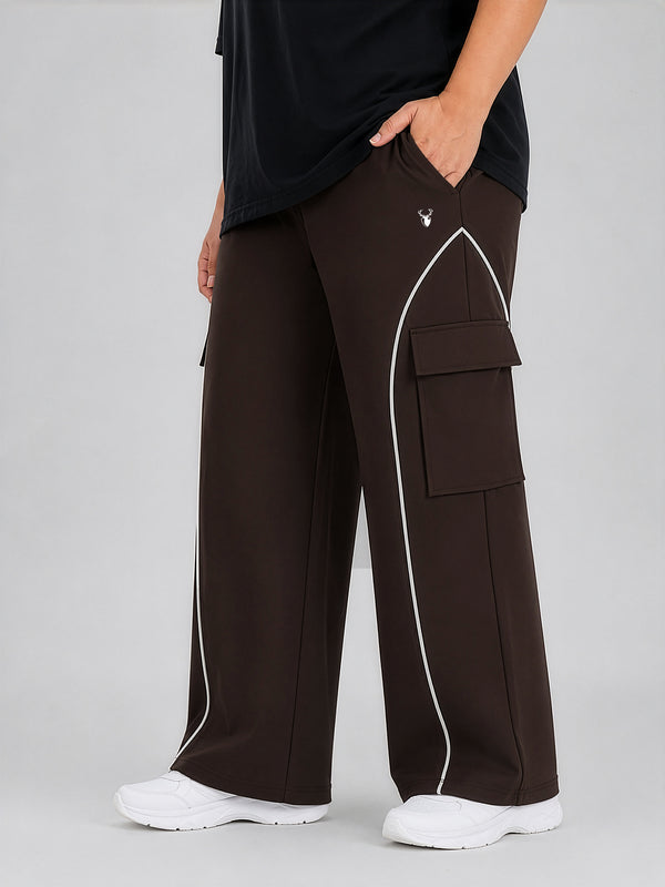 Recalibrate Cargo Joggers in Chocolate Brown ( PLUS SIZE )