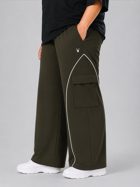 Recalibrate Cargo Joggers in Olive ( PLUS SIZE )