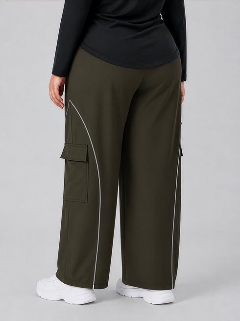 Recalibrate Cargo Joggers in Olive ( PLUS SIZE )