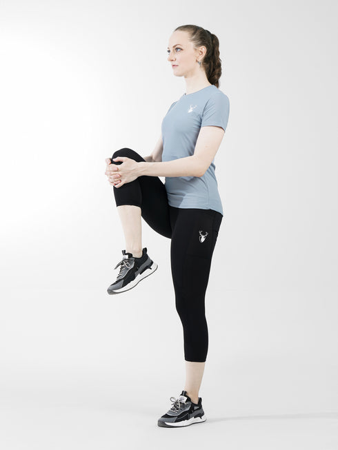 Leera Black Pocket Capri legging