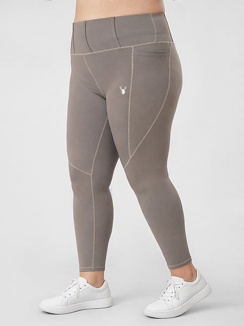 StrideFlex Pocket Legging in Dust Brown (Plus size)