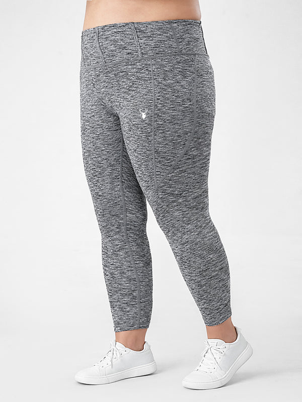 StrideFlex Pocket Legging in Heather Grey (Plus size)