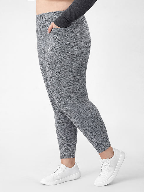 StrideFlex Pocket Legging in Heather Grey (Plus size)