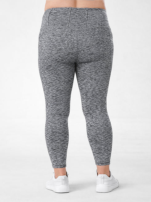 StrideFlex Pocket Legging in Heather Grey (Plus size)