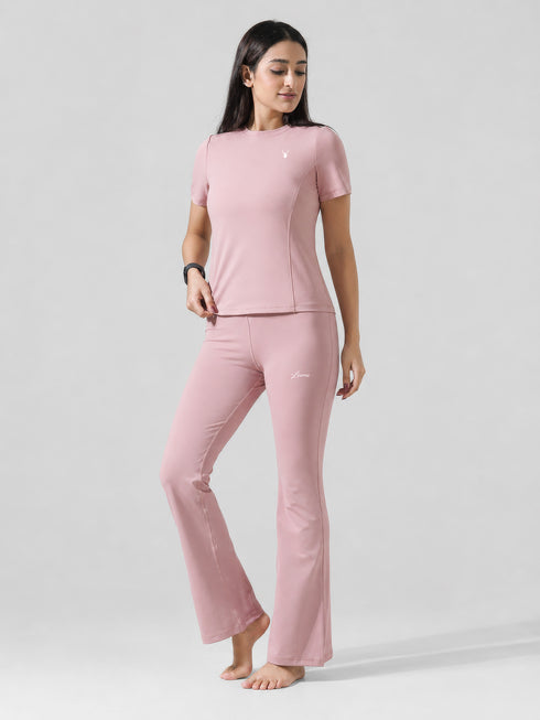 Active Flare Legging In Tea Pink