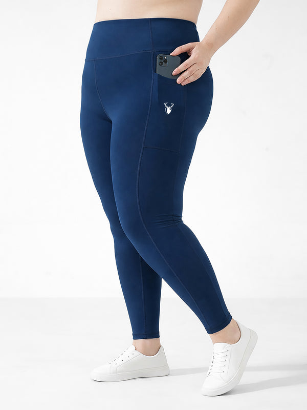 Teal Blue Pocket Legging (Plus Size)
