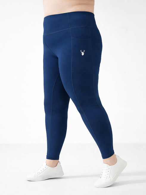Teal Blue Pocket Legging (Plus Size)