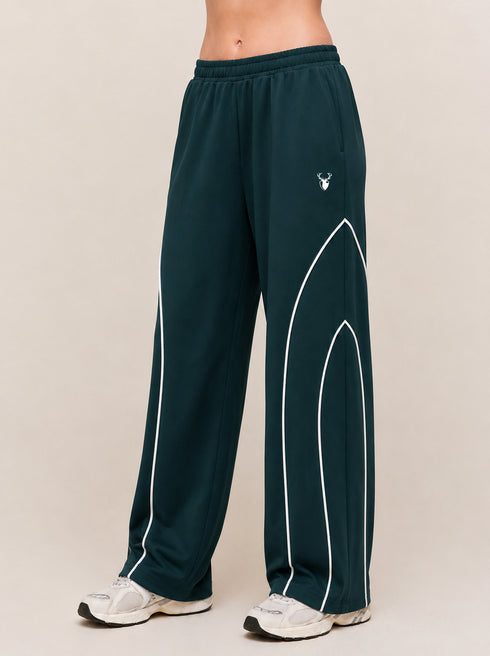 AeroArc Wide-Leg Lightweight Joggers in Deep Teal