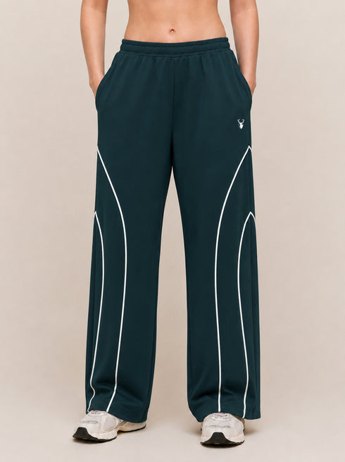 AeroArc Wide-Leg Lightweight Joggers in Deep Teal