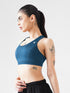 Athletic Non Padded Sports Bra in Teal Blue