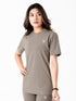 Vita Loose Fit Long Top in Dust Brown