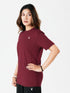 Vita Loose Fit Long Top in Maroon
