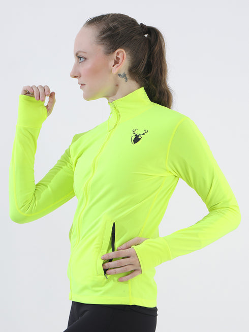 Surpass Sports Jacket in Neon Yellow