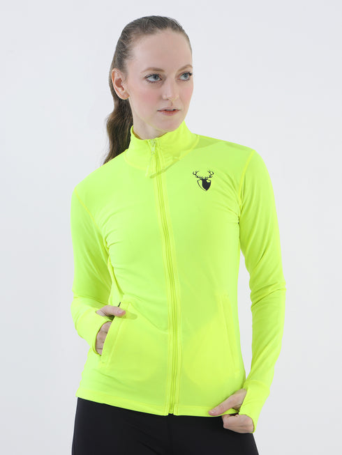 Surpass Sports Jacket in Neon Yellow